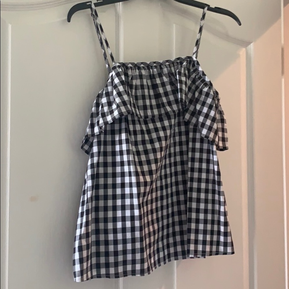 Gingham spaghetti strap top BNWT